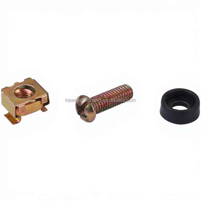 M6 Cagenut for Rack Cabinet M6 Screw and Cage Nut for 19 Inch Network Cabinet Metal Square M6 Cage Nut With Washer Screw M6x16