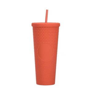 Bicchiere Termico Opaco con Effetto Olio e Borchie, con Coperchio e Cannuccia, 24 oz, a Doppia Parete, per Caff<span class=keywords><strong>è</strong></span> Freddo, Bocca Larga - Product Image 5