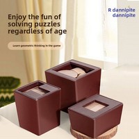 Dropshipping HQ Creative Wooden Intelligence Puzzle Box Toy with 6 Blocks Brain-Teasing Building Blocks Puzzle Game Novelty Gift