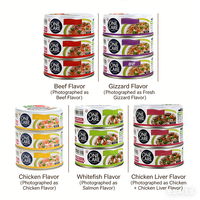 Nourriture en conserve pour chiens, recette à base de légumes et de viande fraîche, 24 boîtes par carton, complément alimentaire et récompense pour l'entraînement, repas complet nutritif pour chiens