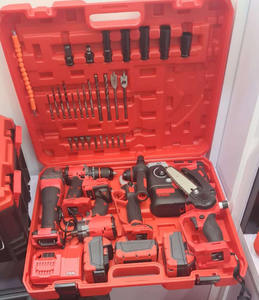 Kit combinado de herramientas eléctricas sin escobillas 4 en 1 para batería <span class=keywords><strong>Milwaukee</strong></span> de 18 V: llave de impacto inalámbrica, martillo rotatorio, amoladora angular y taladro. - Product Image 6