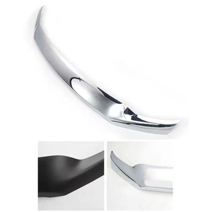 Customized Color 3M <strong>Tape</strong> 4x4 ABS Plastic <strong>Chrome</strong> Car Hood Deflector Bonnet Guard Protector for Ford F-150 F150 2021 - Product Image 3