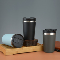 Tazas de café de viaje al aire libre a prueba de fugas de acero inoxidable de doble pared termo tazas de vacío logotipo personalizado impreso 320ml