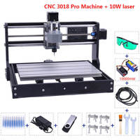 CNC 3018 Pro 3 axes, mini routeur CNC de bureau pour le fraisage du bois, du cuir et de l'acrylique, le perçage, la gravure au laser, avec commande GRBL
