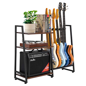 Custom Solid Wood Viny <strong>Record</strong> Display Stand <strong>Record</strong> Player <strong>Rack</strong> Guitar Amp Stand Durable Freestanding Multi Guitar Stand <strong>Rack</strong> - Product Image 1