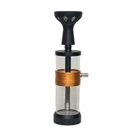 Chicha portable miniature en aluminium et acrylique à double couche pour l'extérieur, avec support à charbon pour chicha