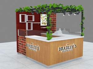 ซุ้มขายอาหารขนาดเล็ก 2.5x2 เมตร พร้อมหลังคา เคาน์เตอร์บาร์ขนาดเล็กสำหรับขาย - Product Image 5