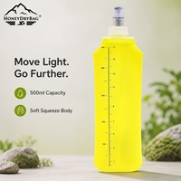 Gourde souple d'hydratation pour course d'endurance, à impact extrême, zéro fuite, en polymère TPU, avec valve cinétique, logo personnalisé OEM