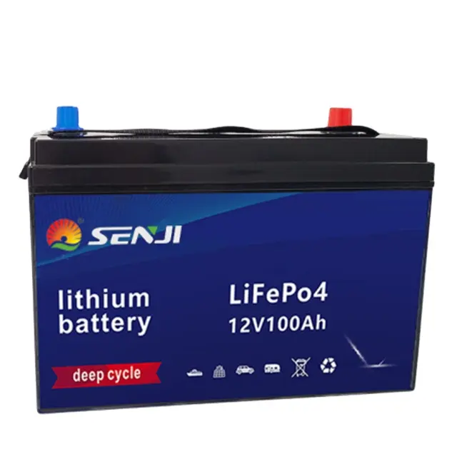 Bateria de lítio para lazer, aplicativo, bateria de íon marítimo para motocicleta, fósforo, iniciante, bateria de lítio com enxofre