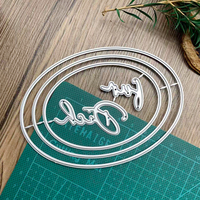 Matrice de découpe en métal à bordure ovale pour albums photo DIY, boîtes cadeaux, cartes en papier, cartes de vœux et scrapbooking