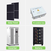 Système de réseau hybride solaire à onde sinusoïdale pure de 20 kw pour petites maisons d'affaires, la gestion intelligente réduit les coûts