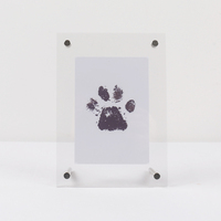 Cadre photo numérique en bois pour empreintes de pattes d'animaux, cadre photo 1 couleur, à poser sur table, gratuit
