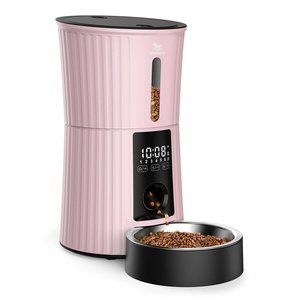 Alimentador automático para mascotas, dispensador de Comida inteligente para mascotas de 4L de capacidad, Alimentador automático para perros y gatos con tazón de acero inoxidable, grabación de voz - Product Image 1