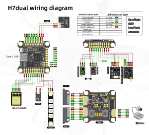 ตัวควบคุมการบิน H743 พร้อมไจโรคู่ กล่องดำ 16M พอร์ต Type-C รองรับแบตเตอรี่ Lipo 3-6S สำหรับโดรน FPV แข่งความเร็วสูงและฟรีสไตล์ - Product Image 5