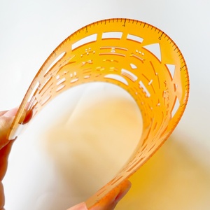 Трафарет-линейка оранжевого цвета для черчения и чтения навигационных карт, прямые поставки с завода - Product Image 4