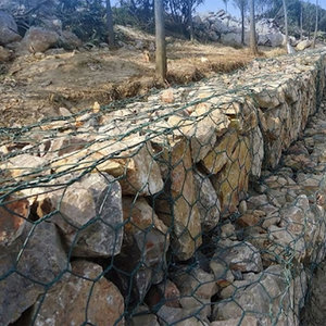 Thermisch Gegalvaniseerd Pvc Gecoat Geweven Zeshoekige Schanskorf Mesh Mand Voor Stenen Keertuin Muur Geweven Schanskorf - Product Image 5