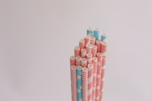 Pajita de papel para beber biodegradable Onda Rosa tira Rosa <span class=keywords><strong>lunares</strong></span> Rosa respetuosa con el medio ambiente - Product Image 5