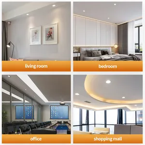 WOOJONG High Quality Surface Mount LED Ceiling Lights For Indoor Lighting 15W 18W OEM Plastic + Aluminium IP 20 LED Panel Lights