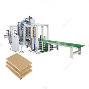 Hot press 160 tons wood glue particle board production line used in laminate flooring for making doors