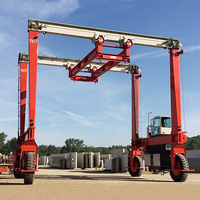 Grue à portique sur pneus robuste de 100 tonnes avec variateur de fréquence pour une opération à haute efficacité