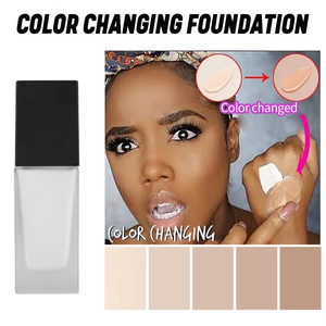 Fond de teint liquide à changement de couleur <span class=keywords><strong>Maquillage</strong></span> Fond de teint végétalien à couverture complète Fond de teint crème imperméable et mat Ph <span class=keywords><strong>Adopt</strong></span> - Product Image 3