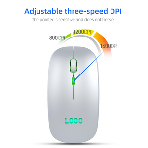 Im lặng Chuột BT siêu mỏng có thể sạc lại đầy màu sắc 2-4GHz máy tính quang học không dây Chuột chơi game - Product Image 4