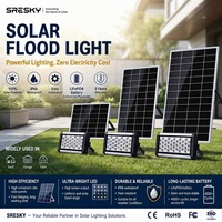 Projecteur solaire de sécurité SRESKY 40W 60W 80W, corps en aluminium, LED étanche IP66, haute luminosité, télécommande, minuterie
