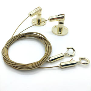 Precio de fábrica, Cable de suspensión, Clips de pared, Cable de gancho de pinza de cuerda de alambre de acero para colgar imágenes - Product Image 2