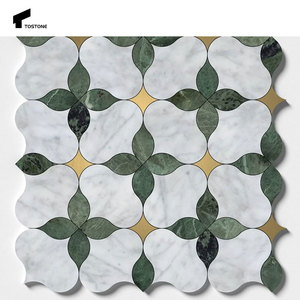 Tostone popolare naturale bianco lucido <span class=keywords><strong>marmo</strong></span> irregolare mattonelle di mosaico <span class=keywords><strong>per</strong></span> il moderno bagno all'ingrosso <span class=keywords><strong>cucina</strong></span> parete Design del pavimento - Product Image 1