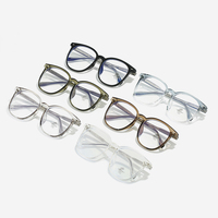 Kacamata DL Fashion Oversized Anti Blue Light untuk Komputer, Bingkai Bulat TR90 Unisex, Frame Kacamata Optik