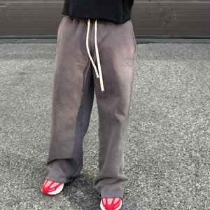 Produttore di <span class=keywords><strong>pantaloni</strong></span> della tuta in cotone spugna Vintage larghi larghi <span class=keywords><strong>con</strong></span> bottone laterale svasato <span class=keywords><strong>pantaloni</strong></span> della tuta per lavaggio acido da uomo - Product Image 3