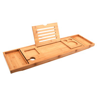 Organisateur de baignoire en bambou écologique, plateau de spa universel extensible, table de bain multifonctionnelle pour hôtels