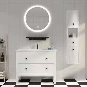 Meubles de salle de bain YALIG, style européen, autoportants, panneau encastré, plan de travail en quartz - Product Image 6