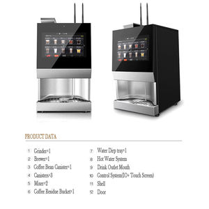 <span class=keywords><strong>Macchina</strong></span> per Caffè Macinato Fresco EXPOCCINO, Distributore Automatico da Tavolo Intelligente, Capacità Oltre 10L, Schermo Touch, Raffreddamento a Compressore 3kW - Product Image 6