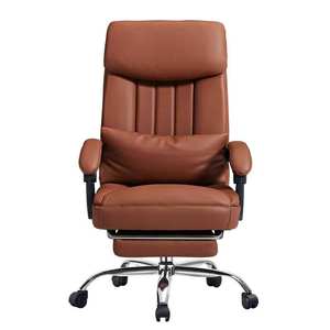 Smart Genuine Leather Office Chair <b>Sofa</b> Revolving <b>Swivel</b> Chair Modern Design Stainless Steel Frame - Product Image 5