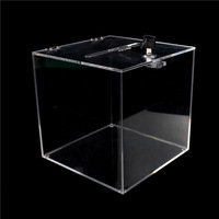 Acryl-Wahlurne, Maßgefertigte Abschließbare Acryl-Vorschlags- und Beschwerdenbox, Acryl-Spendenbox-Gehäuse