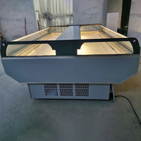 Réfrigérateur de comptoir Flishel X1-25 pour charcuterie, vitrine réfrigérée pour viande, système de refroidissement par air, stockage frigorifique commercial à température unique