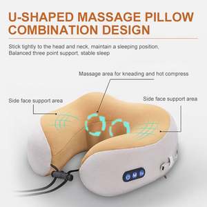 Meilleurs produits de vente 2025 voyage voiture maison électrique vibrer chaleur U forme cervicale oreiller masseur cou Massage oreiller - Product Image 6