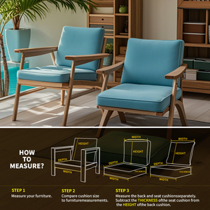 Bantal Sofa teras berlapis, bantal kursi tahan air dalam/luar ruangan anti-decubitus, bantal pinggang untuk musim semi dan musim dingin - Product Image 4