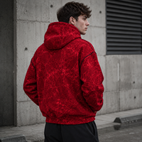 IKDEER Sweat à capuche zippé personnalisé avec imprimé effet craquelé en coton épais pour marque streetwear, commande en gros