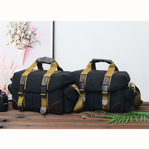 Messenger caméra équipement <span class=keywords><strong>sac</strong></span> élégant caméra sacs <span class=keywords><strong>voyage</strong></span> grand Vintage personnalisé hommes photographe toile bandoulière DSLR <span class=keywords><strong>sac</strong></span> - Product Image 4