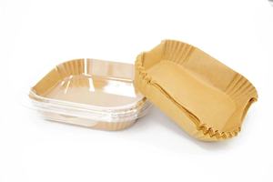 Papier sulfurisé en silicone alimentaire jetable de 8 pouces pour friteuse à air carrée, idéal pour les plats et moules de cuisson - Product Image 2