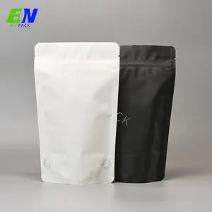 Bolsas con cierre de cremallera de papel de aluminio laminado impreso personalizado, etiquetas privadas totalmente reciclables, bolsas Ziplock para café, bolsas de pie