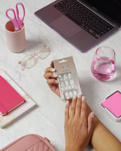 Uñas Postizas de Gel con Estilo Natural para Uso Diario, OEM ODM, Forma de Almendra, Cortas, Efecto de Fabricante, Uñas a Presión de ABS - Product Image 4