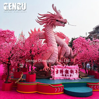 Sculpture personnalisée de tunnel en forme de dragon chinois, grandeur nature, pour exposition extérieure lors d'événements festifs