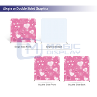 Housse de coussin scintillante pour photomaton, toile de fond pour salon professionnel, support de bannière avec logo, affichage en tissu tendu