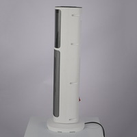 KONWIN Radiateur Tour Électrique Portable Autonome PTC avec Effet Flamme, Télécommande, en Plastique, 2000W, Chauffage d'Espace