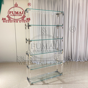 ชั้นวางไวน์อะคริลิค FUMAI โครงทองเหลือง เฟอร์นิเจอร์บาร์ทันสมัย ชั้นวางของสำหรับงานแต่งงาน ชั้นวางโชว์ 5 ชั้น - Product Image 6