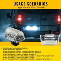 Kit d'éclairage de plaque d'immatriculation de voiture 2xLED blanc, pour Ford Transit MK4-MK7 et Ford Transit Connect 2002-2013, accessoire de véhicule