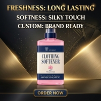 Adoucissant liquide pour linge, produits de nettoyage, parfum longue durée, fraîcheur, bouteille en forme de losange, Lotus